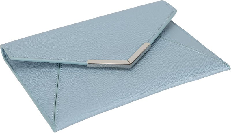 DEXMAY DM Dexmay Women Envelope Clutch Handbag Medium Saffiano Leather Foldover Clutch Purse - Image 5